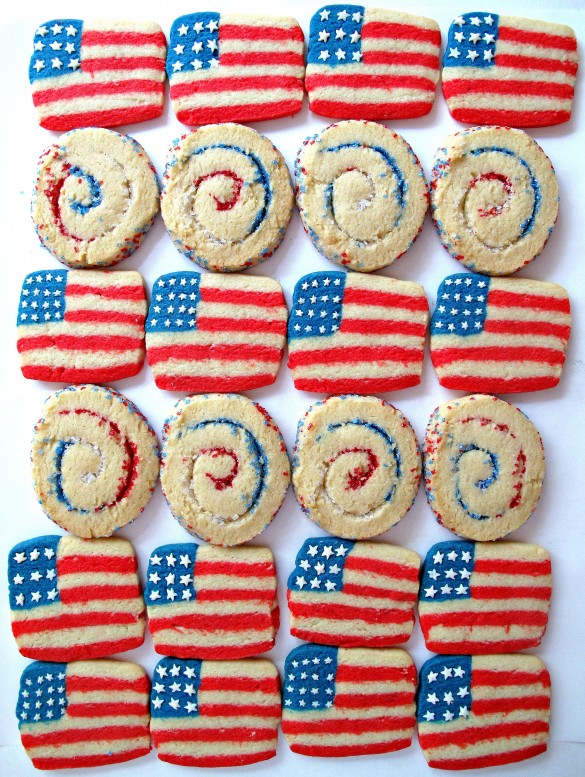 Spiral Sparkler and Flag Cookies for Military Care Package #14