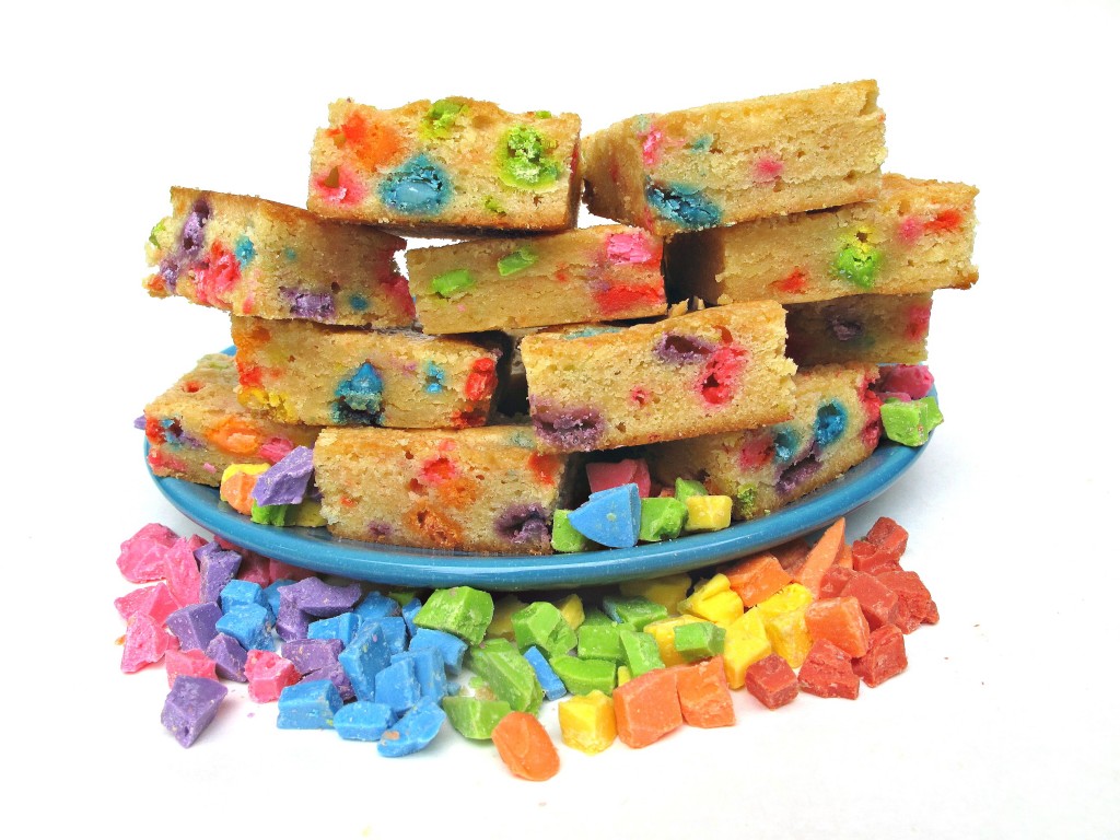 Rainbow Chip Blondies