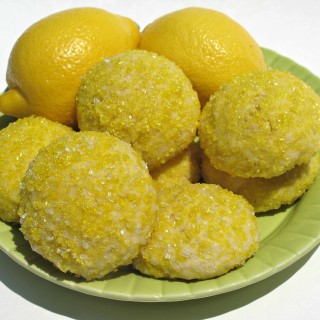 Sparkling Lemon Pillow Cookies- sugar coated pillows of luscious lemony cookie!