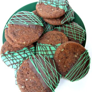 Chocolate Peppermint Shortbread Cookies
