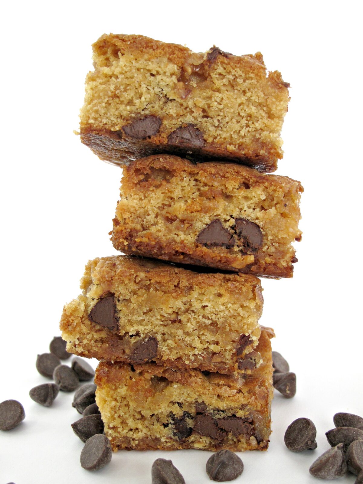 Chocolate Chip Cookie Bars stack.