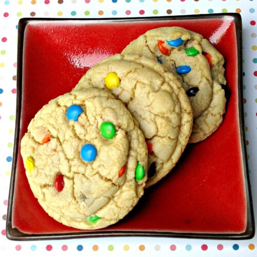 A Dozen Chocolate Chip Mega Cookies Made with M&M's