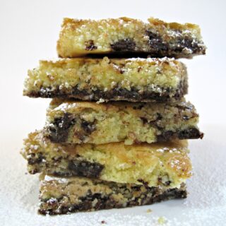 Chocolate Chip Almond Cookie Squares