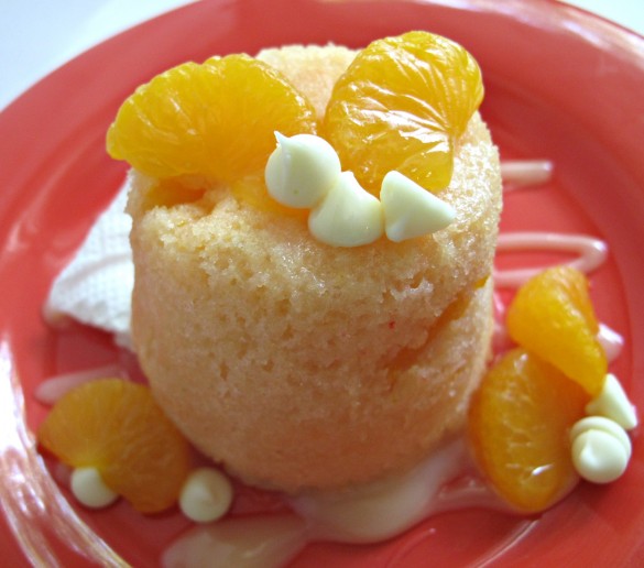 3-2-1 Mandarin Orange Microwave Mug Cake