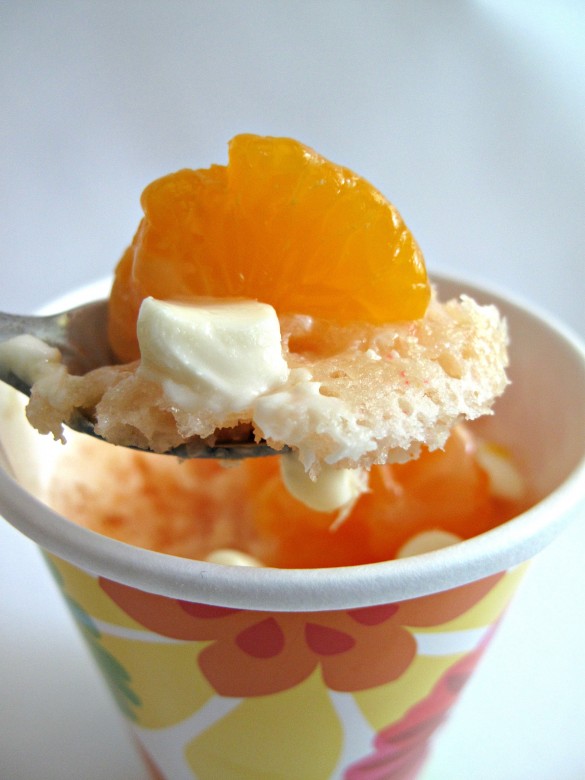 3-2-1 Mandarin Orange Microwave Mug Cake