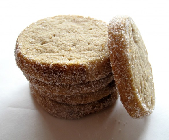 Stack of Cinnamon Brown Sugar Slice-and-Bake Shortbread