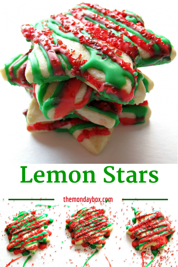 Lemon Stars- sweet-sour lemon icing makes these lemony star cut-out cookies shine! | The Monday Box Lemon Stars- sweet-sour lemon icing makes these lemony star cut-out cookies shine! | The Monday Box