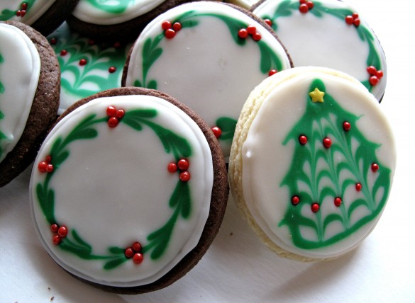 Chocolate Covered Oreos and Iced Christmas Sugar Cookies for Military ...