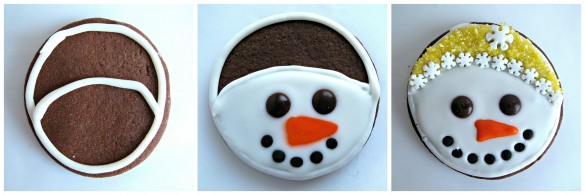 Iced Snowmen Sugar Cookies