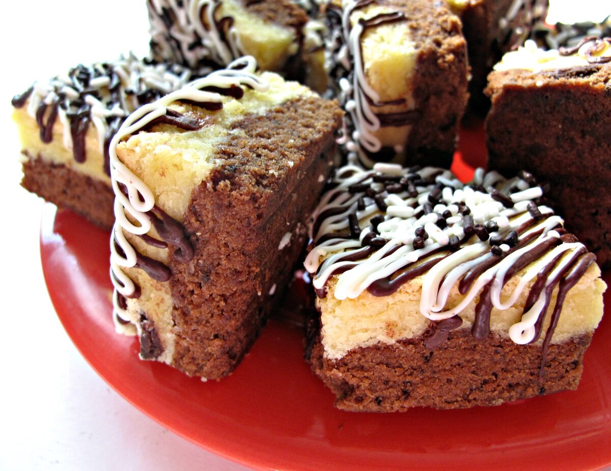 Close up of brownie bars.