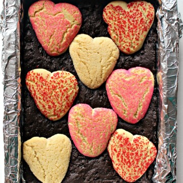 Sugar Cookie Valentine Brownies
