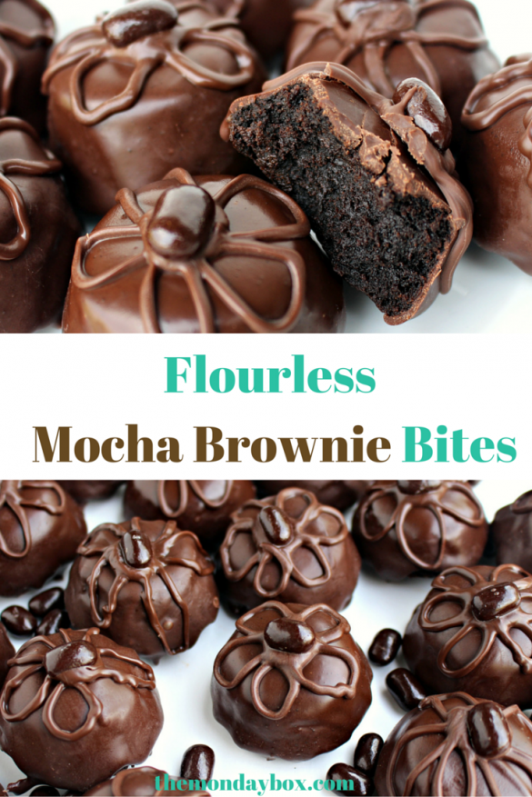 Flourless Mocha Brownie Bites