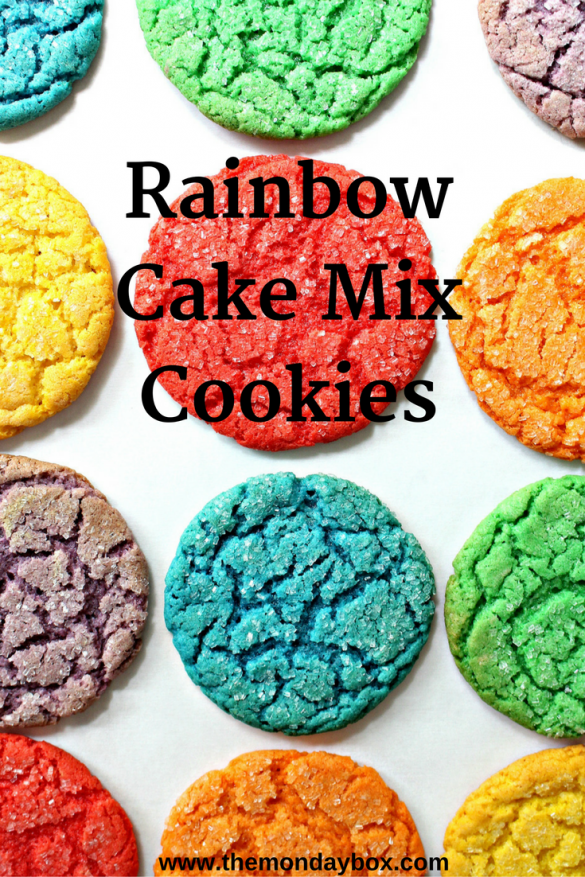 Rainbow Cake Mix Cookies for Military Care Package #23