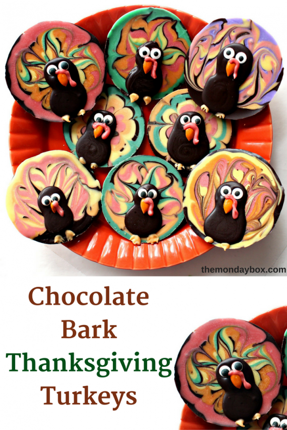 Chocolate Bark Thanksgiving Turkeys