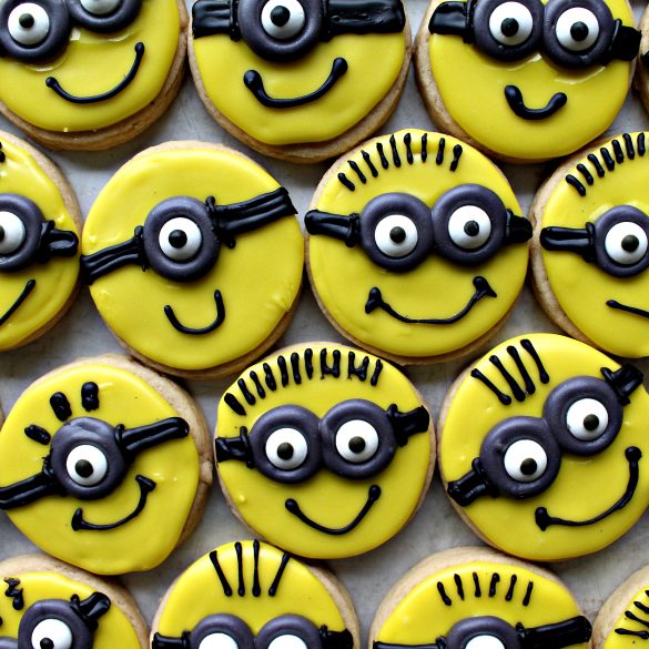 Minion Sugar Cookies for Military Care Package #28