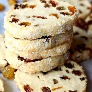 Slice and Bake Golden Raisin Butter Cookies