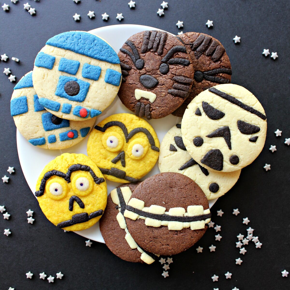 Plate of Star Wars Sugar Cookies.