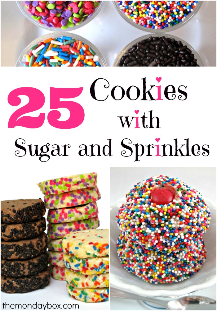 25 Cookies with Sugar and Sprinkles 