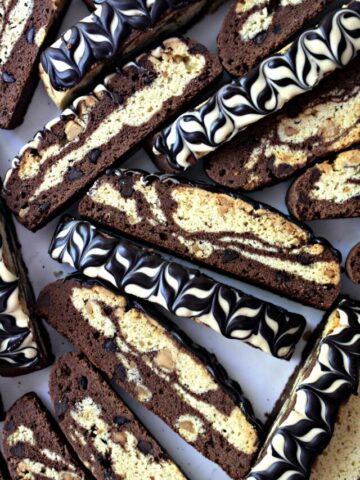 Chocolate-Peanut Butter Marbled Biscotti