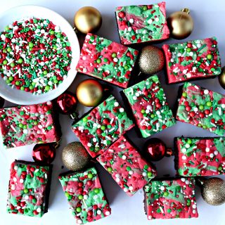 White Chocolate Peppermint Christmas Brownies