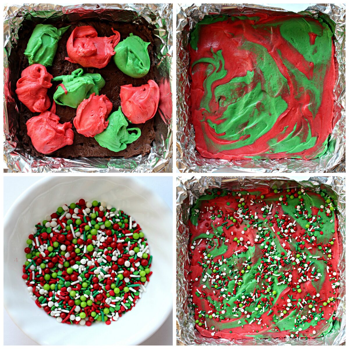 White Chocolate Peppermint Christmas Brownies