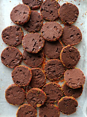 Spiced Chocolate Shortbread Cookies