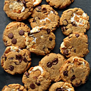 Flourless S’mores Peanut Butter Cookies