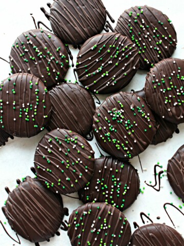 Chocolate Covered Chocolate Mint Cookies
