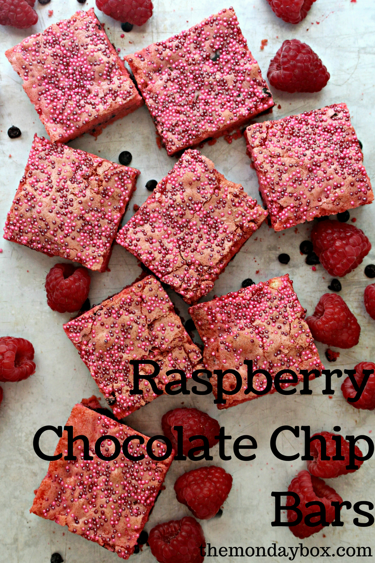 Raspberry Chocolate Chip Bars - The Monday Box