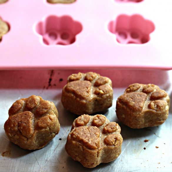 Paw Prints Dog Cookies close-up