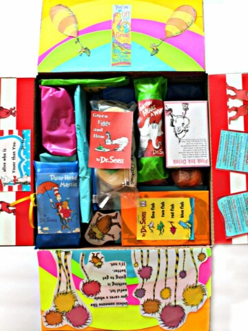 Dr. Seuss care package filled