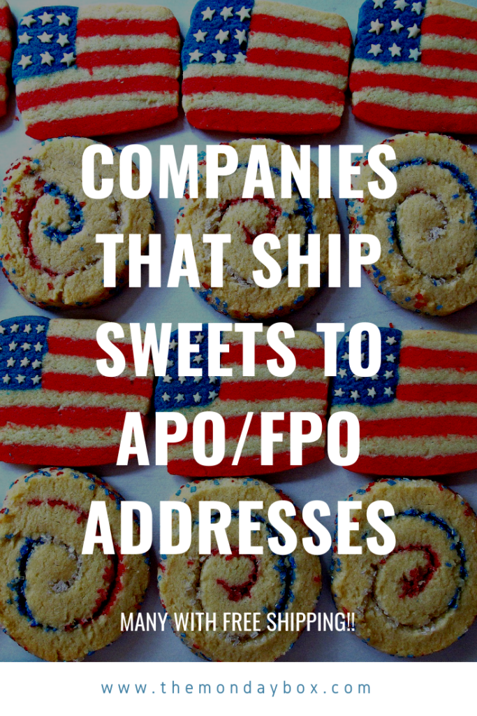 Companies That Ship Sweets to APO/FPO Addresses The Monday Box