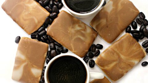 Rectangular cookies with brown and white marbled icing.