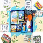 Care Package filled and decorated with a Seas the Day beach theme.